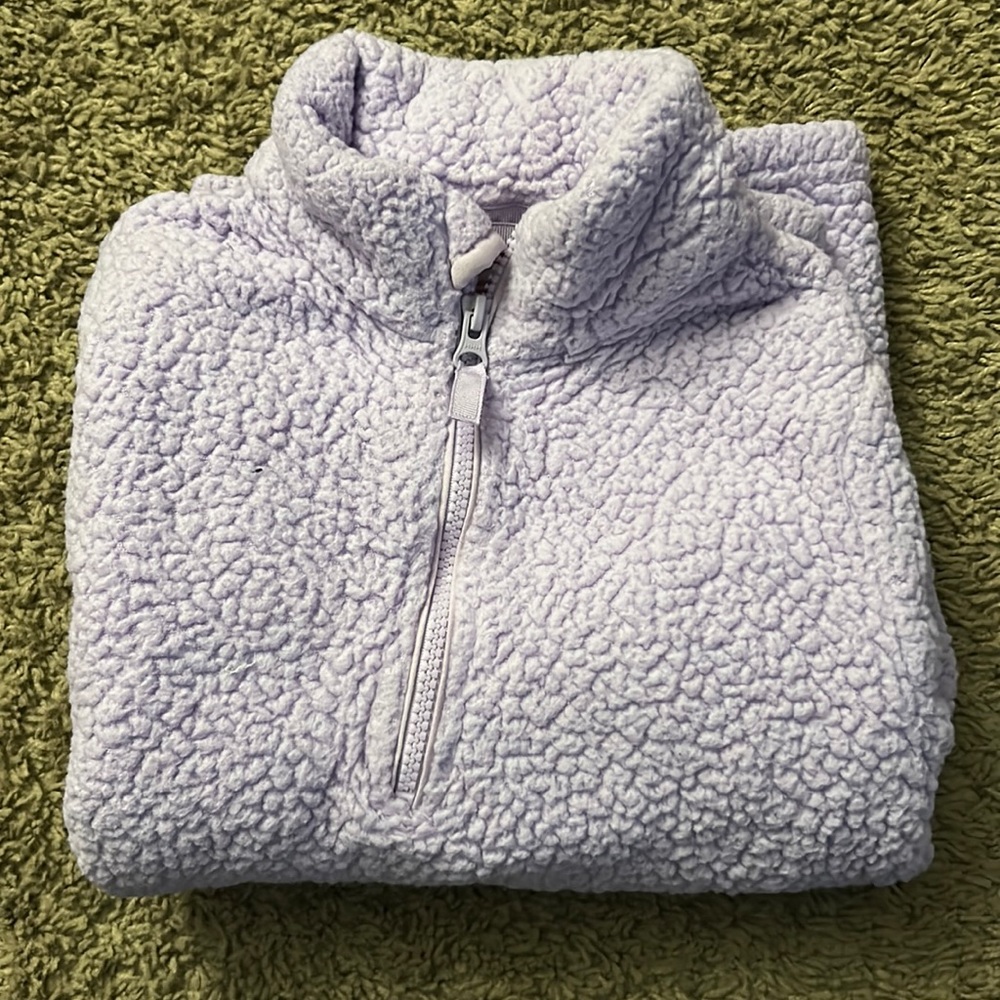 girl size late fuzzy sweater